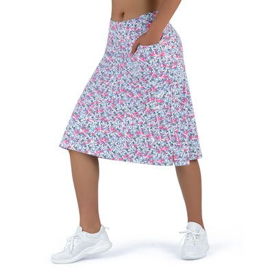 Women's Skorts Skirts 25" Knee Length Womens Skorts Modest Knee Length Skirts Athletic Midi Active Running Skirt