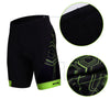 3D Gel Padded Bike Shorts Men - Green