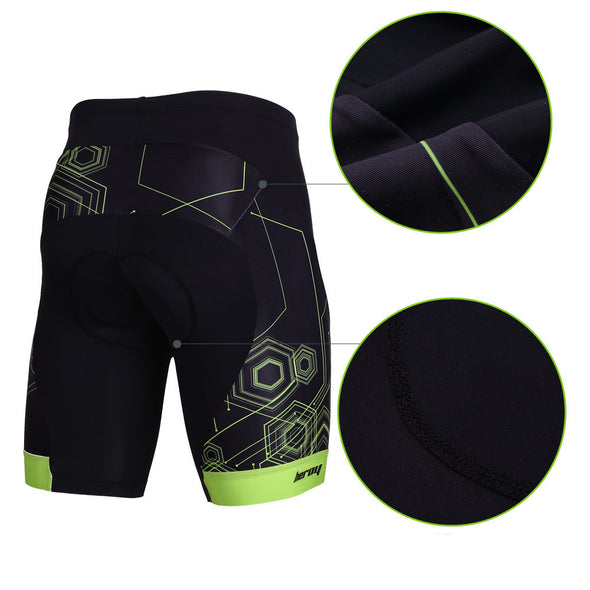 3D Gel Padded Bike Shorts Men - Green